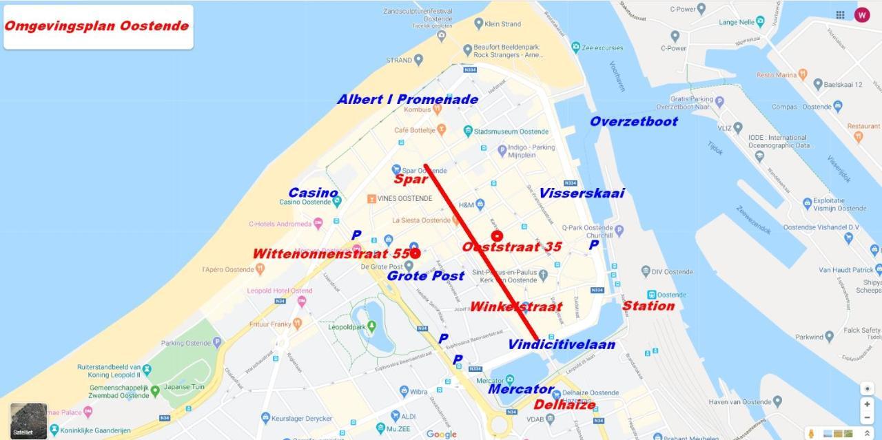 Vakantieappartement Emiel Centrum Oostende Met Garage Eksteriør bilde
