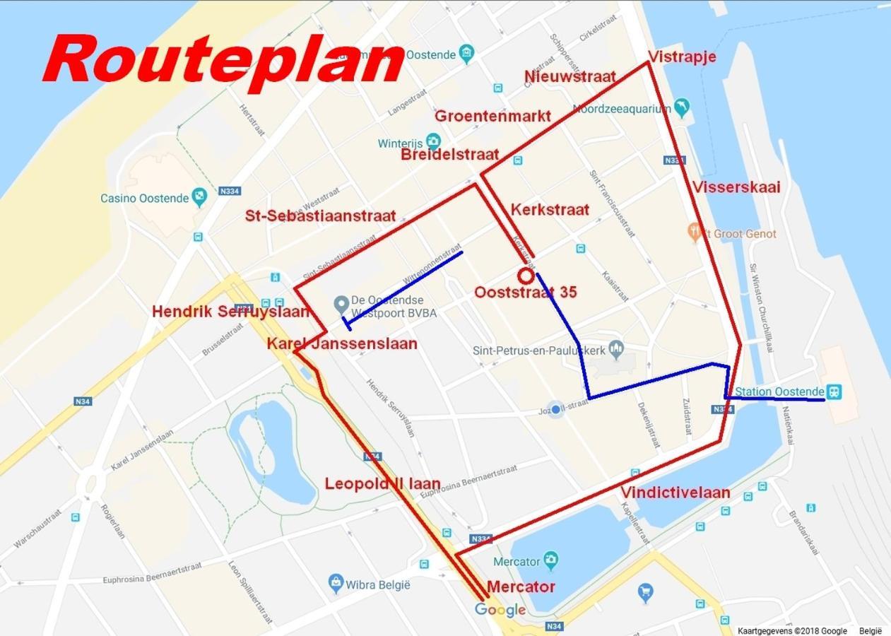 Vakantieappartement Emiel Centrum Oostende Met Garage Eksteriør bilde