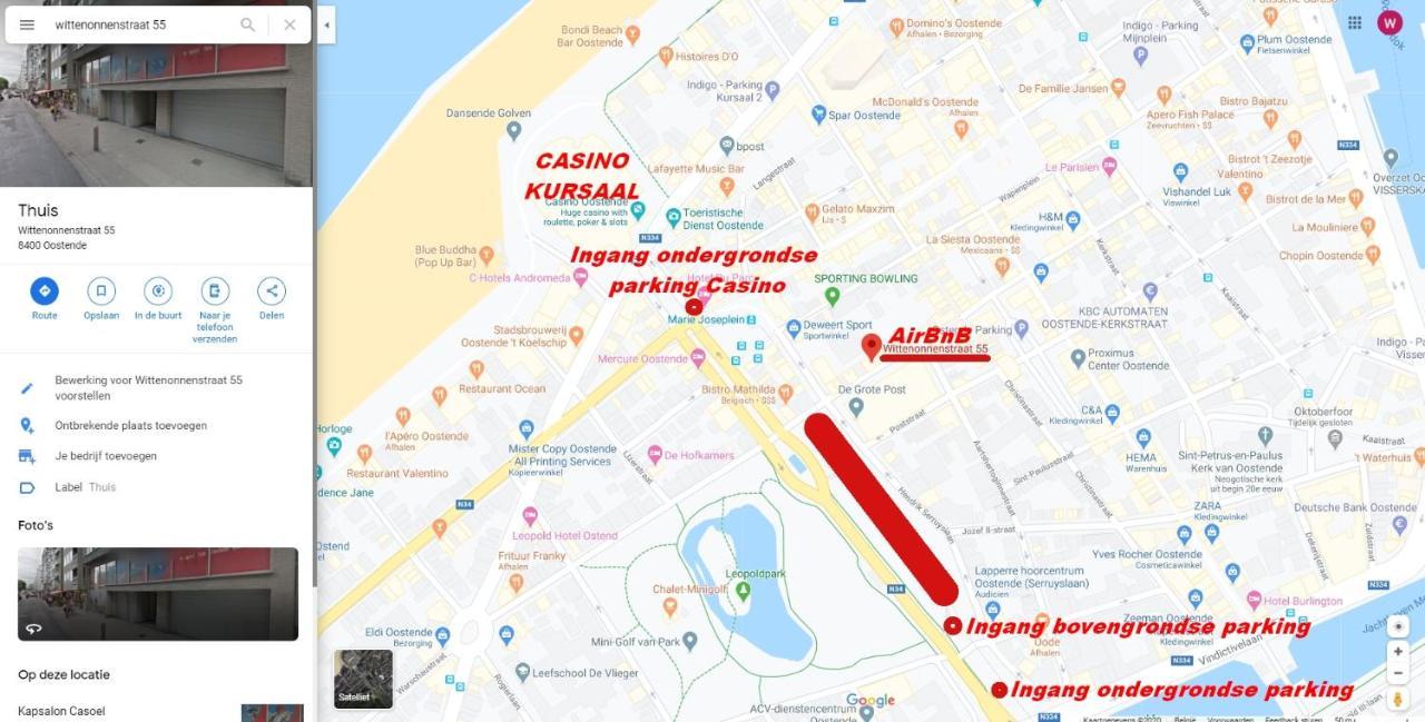 Vakantieappartement Emiel Centrum Oostende Met Garage Eksteriør bilde