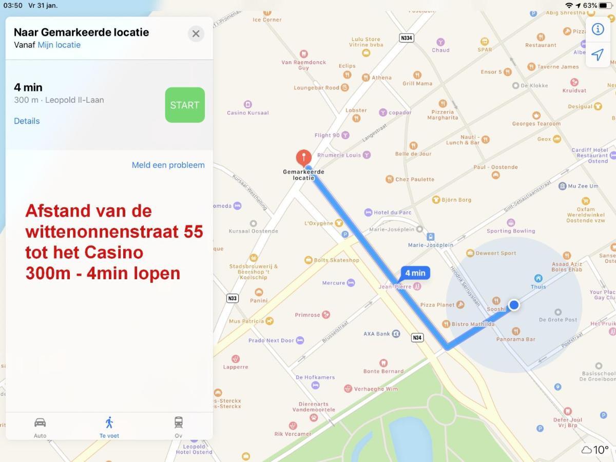 Vakantieappartement Emiel Centrum Oostende Met Garage Eksteriør bilde